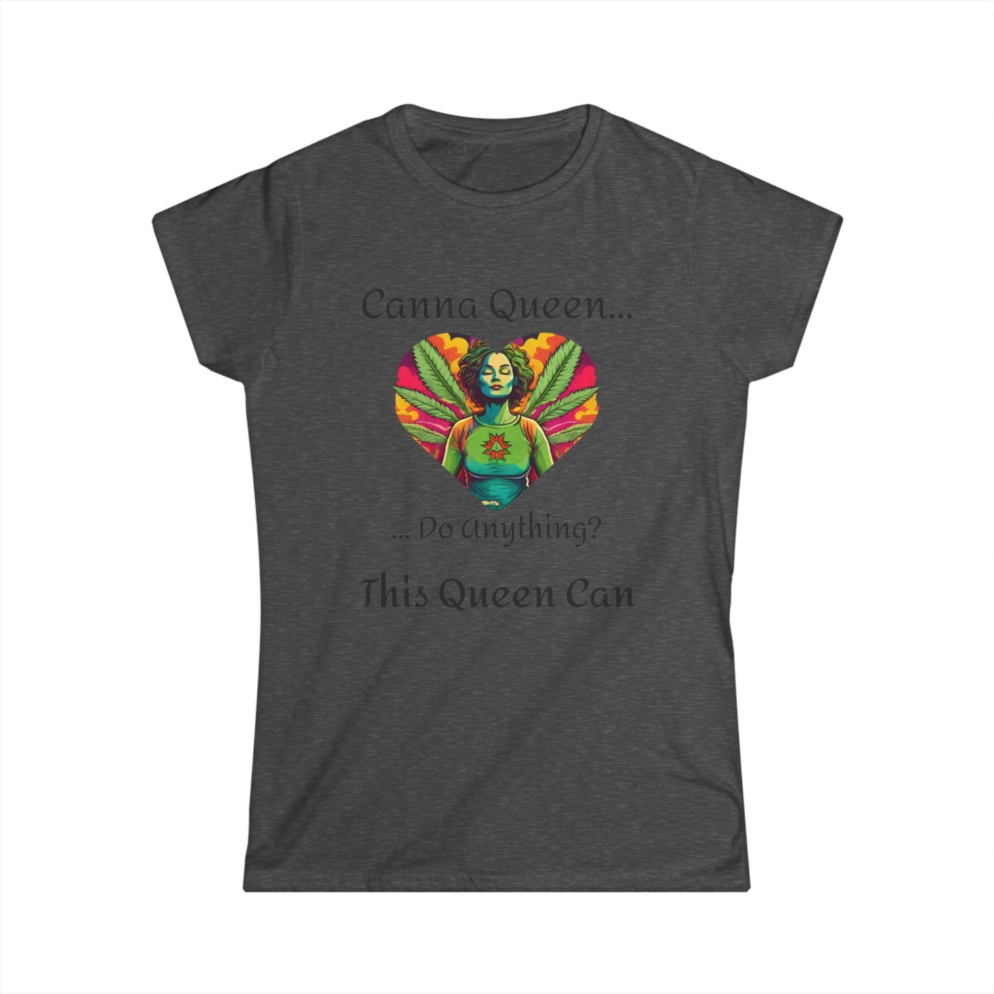 Canna Queen Women's Softstyle Tee - Fun Cannabis Graphic T-Shirt