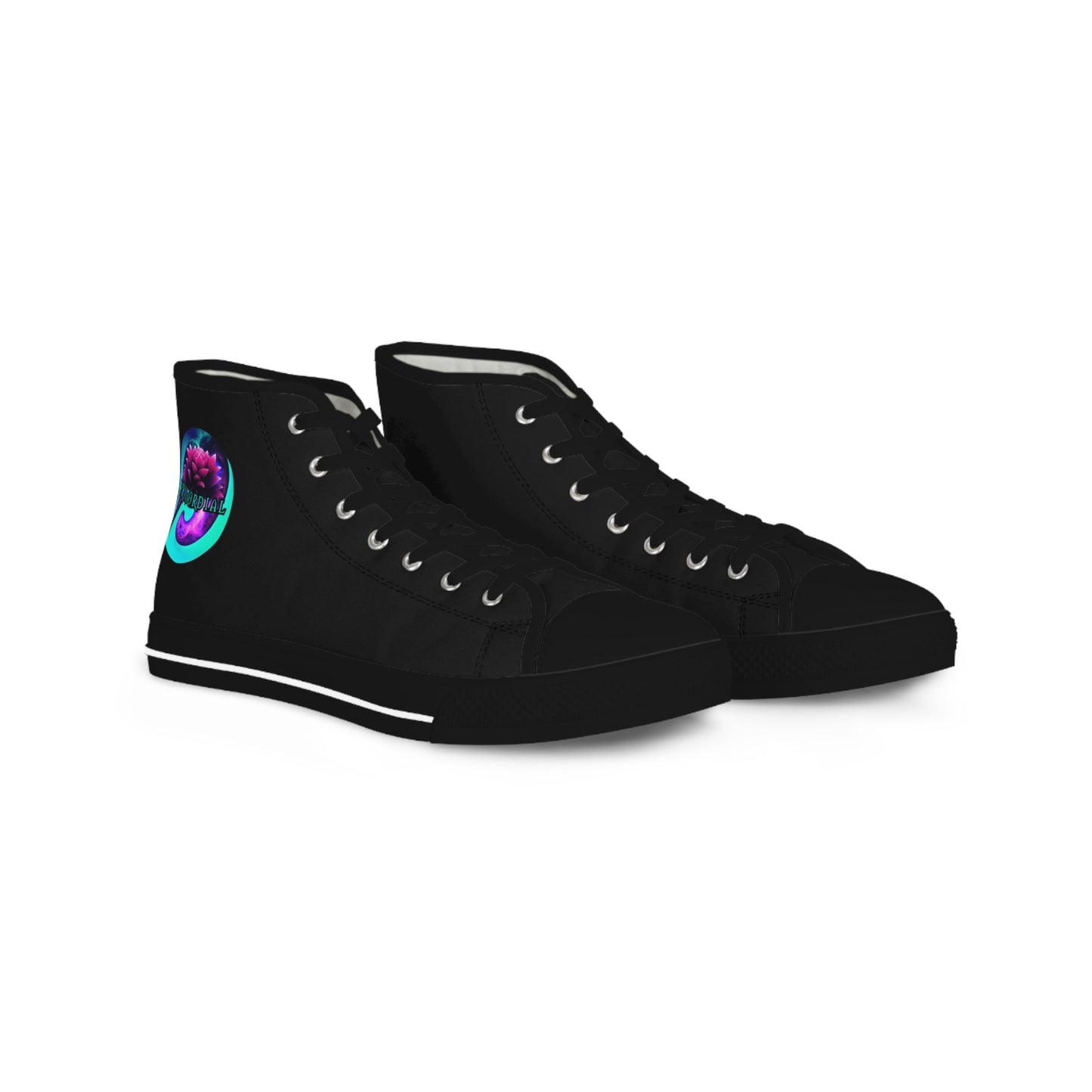 Men's High Top Sneakers with Colorful Cosmic Design - Trendy Comfortable Footwear for Everyday Style
