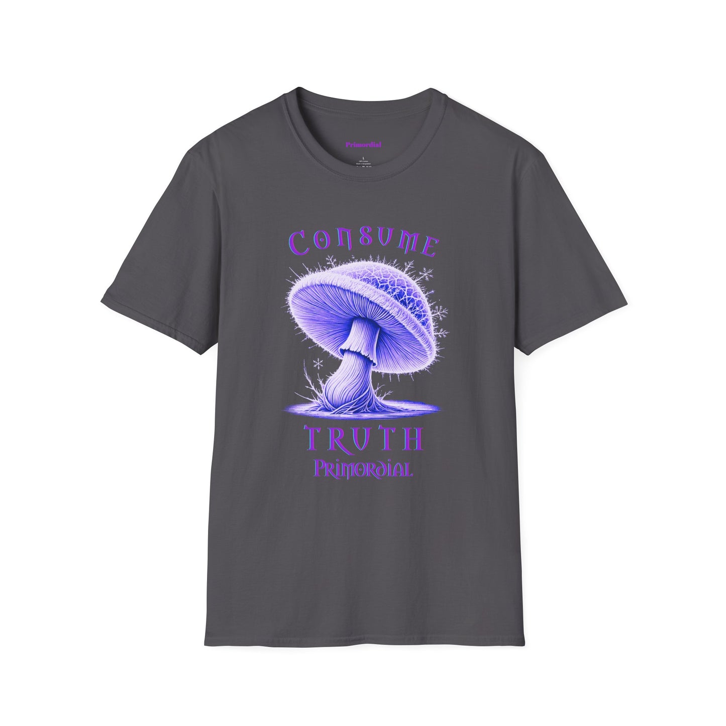 Consume Truth Unisex Softstyle T-Shirt - Psychedelic Mushroom Design