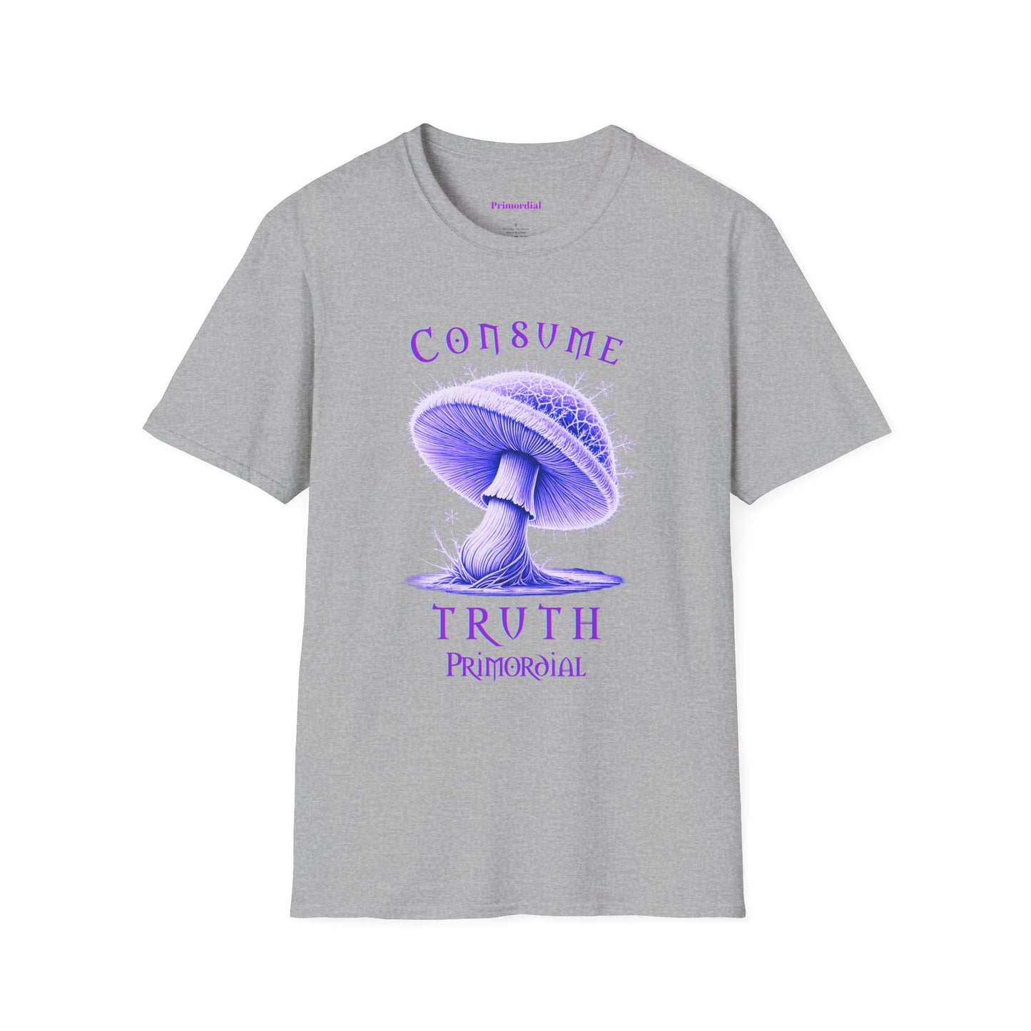 Consume Truth Unisex Softstyle T-Shirt - Psychedelic Mushroom Design