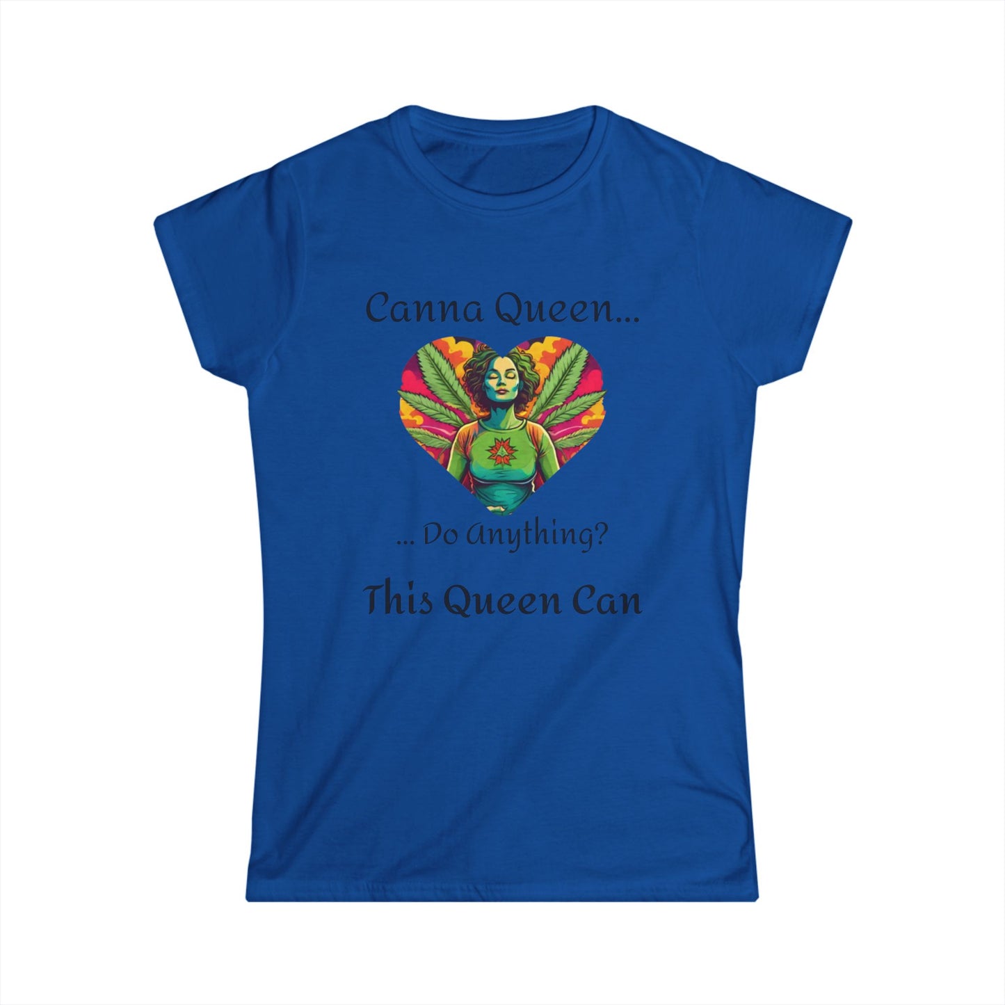 Canna Queen Women's Softstyle Tee - Fun Cannabis Graphic T-Shirt