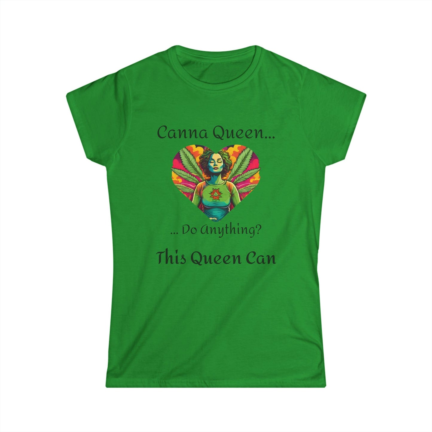 Canna Queen Women's Softstyle Tee - Fun Cannabis Graphic T-Shirt