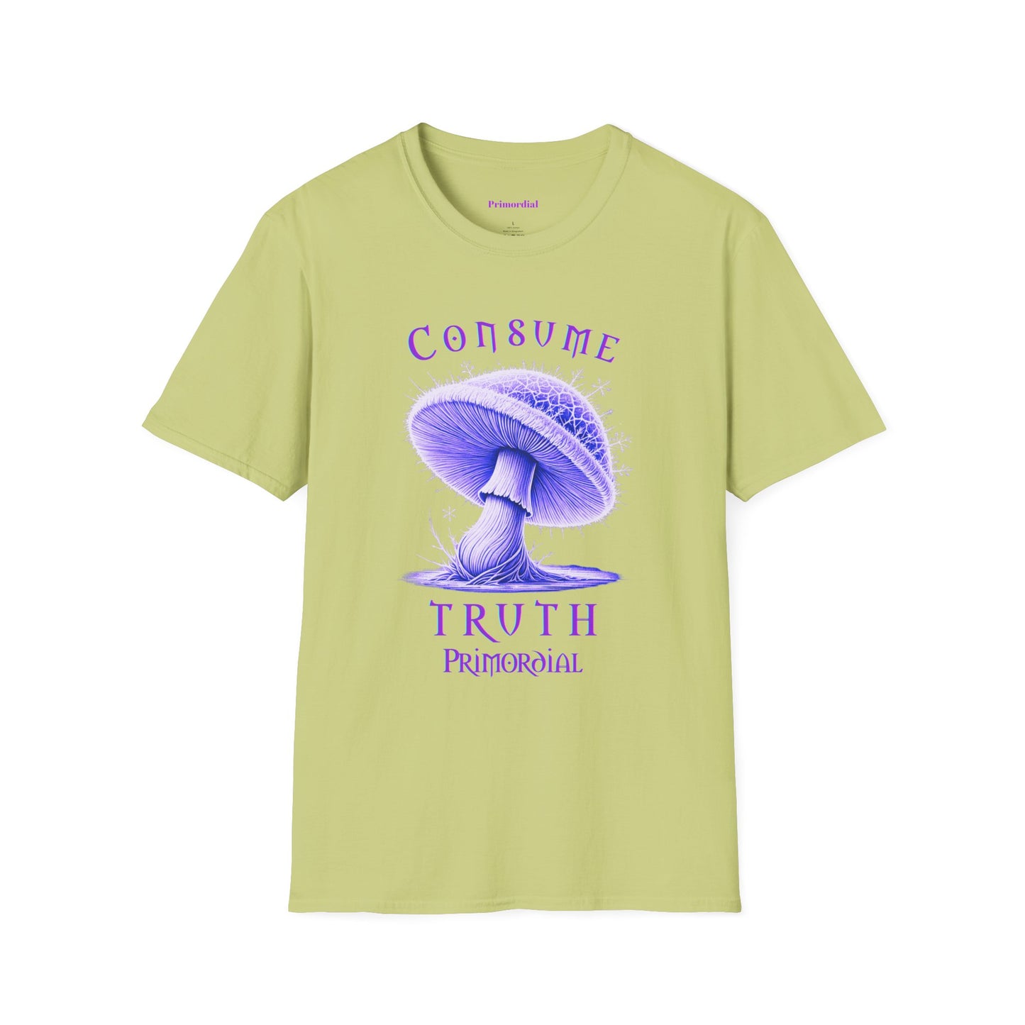 Consume Truth Unisex Softstyle T-Shirt - Psychedelic Mushroom Design