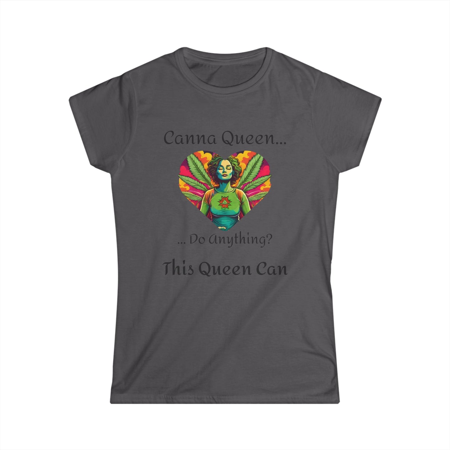 Canna Queen Women's Softstyle Tee - Fun Cannabis Graphic T-Shirt