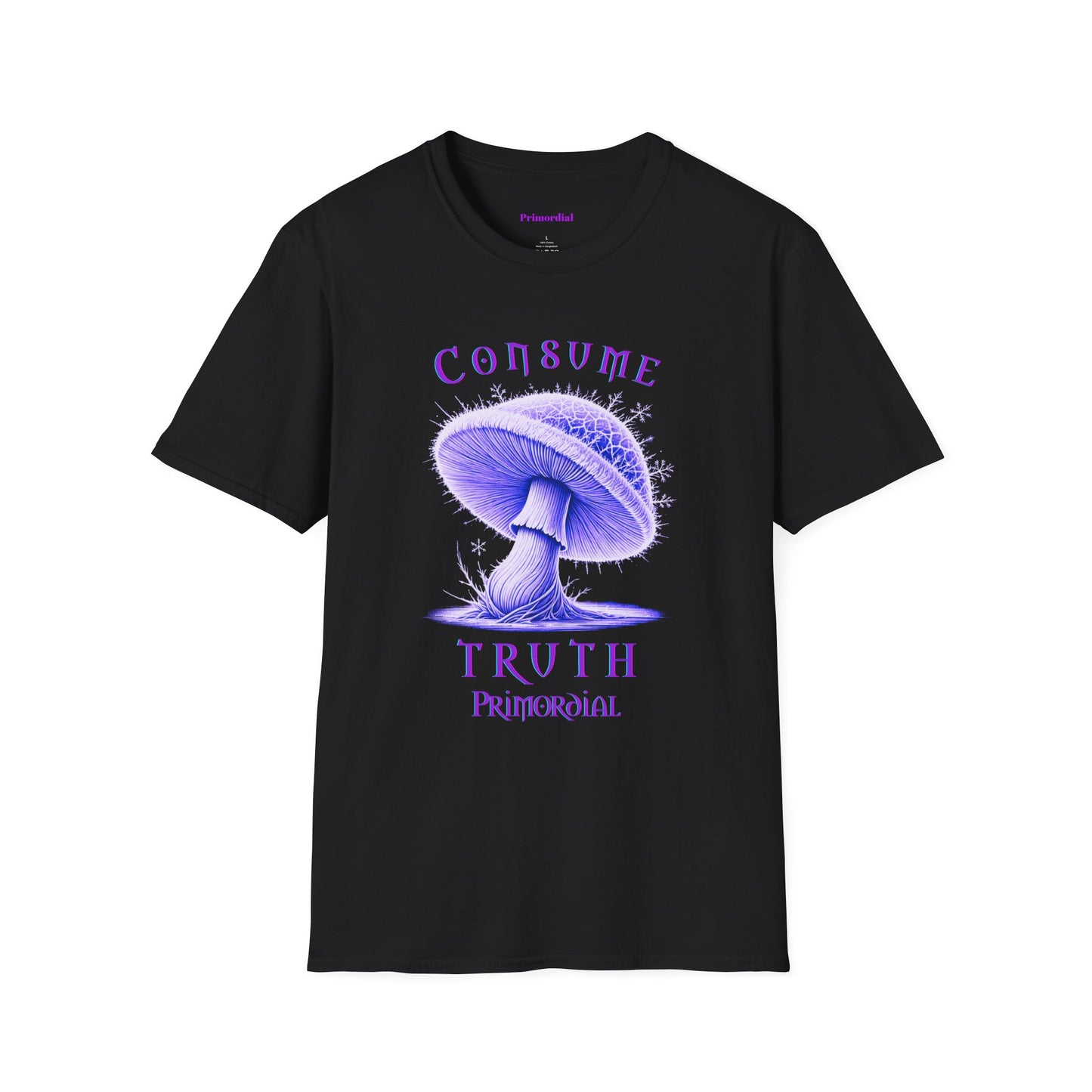 Consume Truth Unisex Softstyle T-Shirt - Psychedelic Mushroom Design