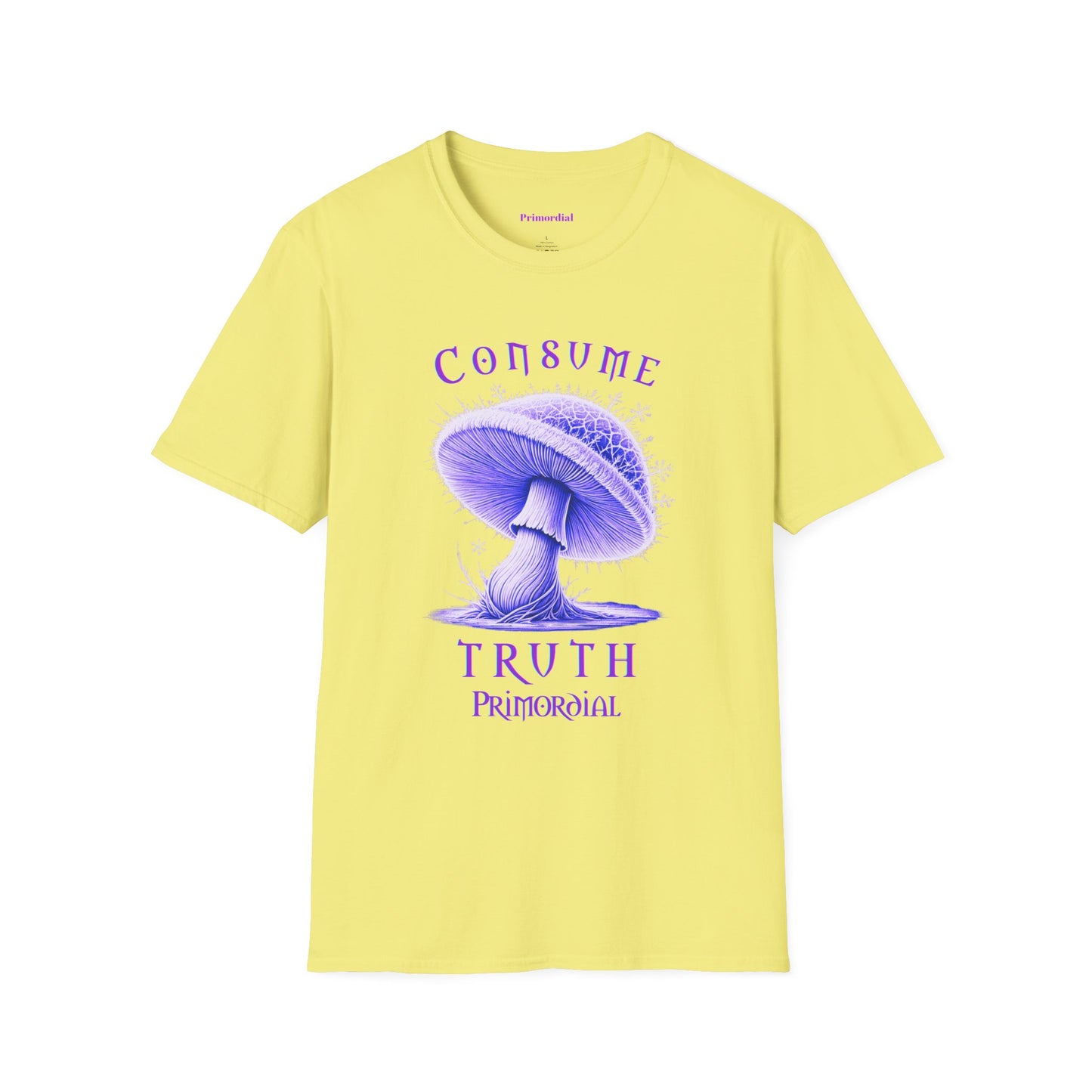 Consume Truth Unisex Softstyle T-Shirt - Psychedelic Mushroom Design