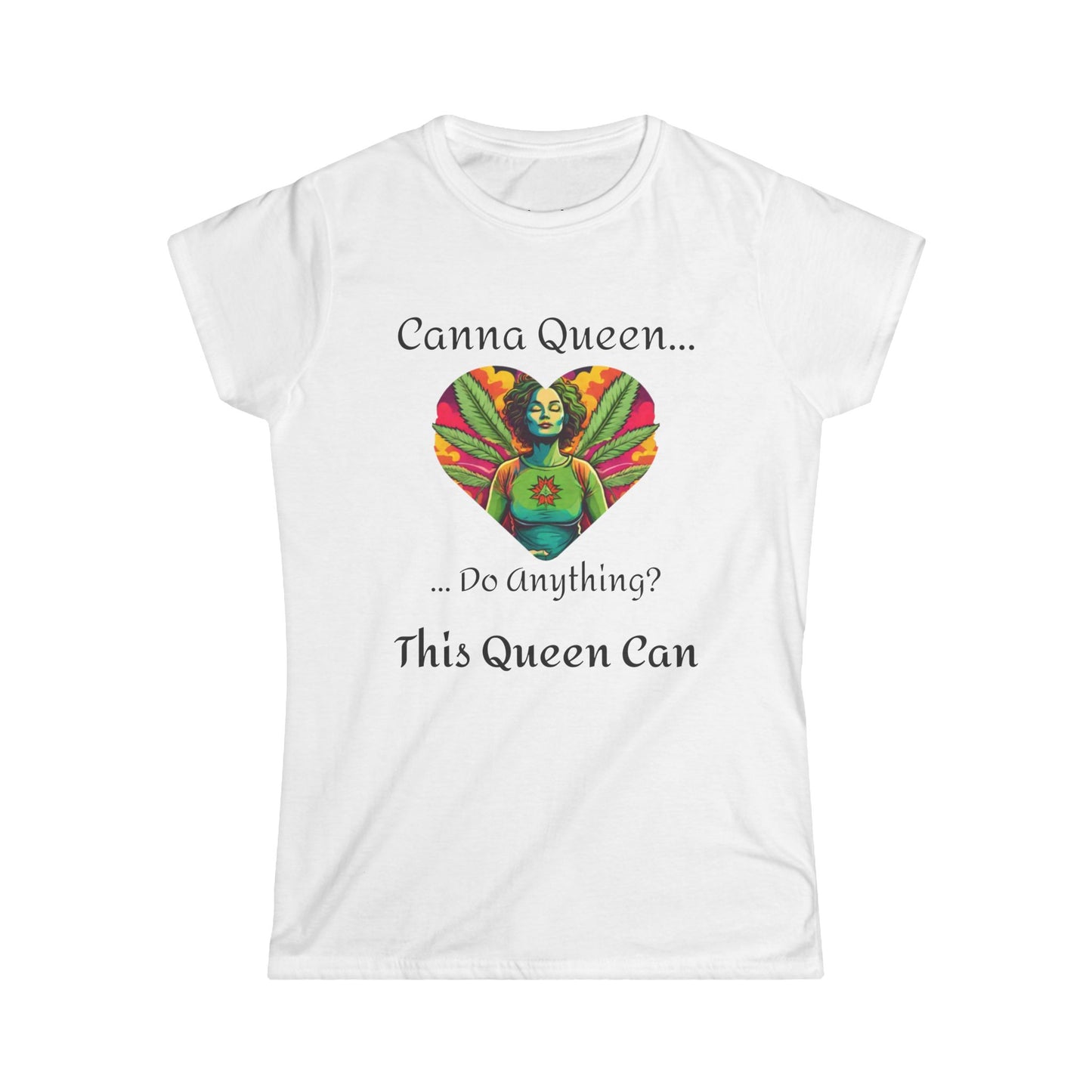 Canna Queen Women's Softstyle Tee - Fun Cannabis Graphic T-Shirt