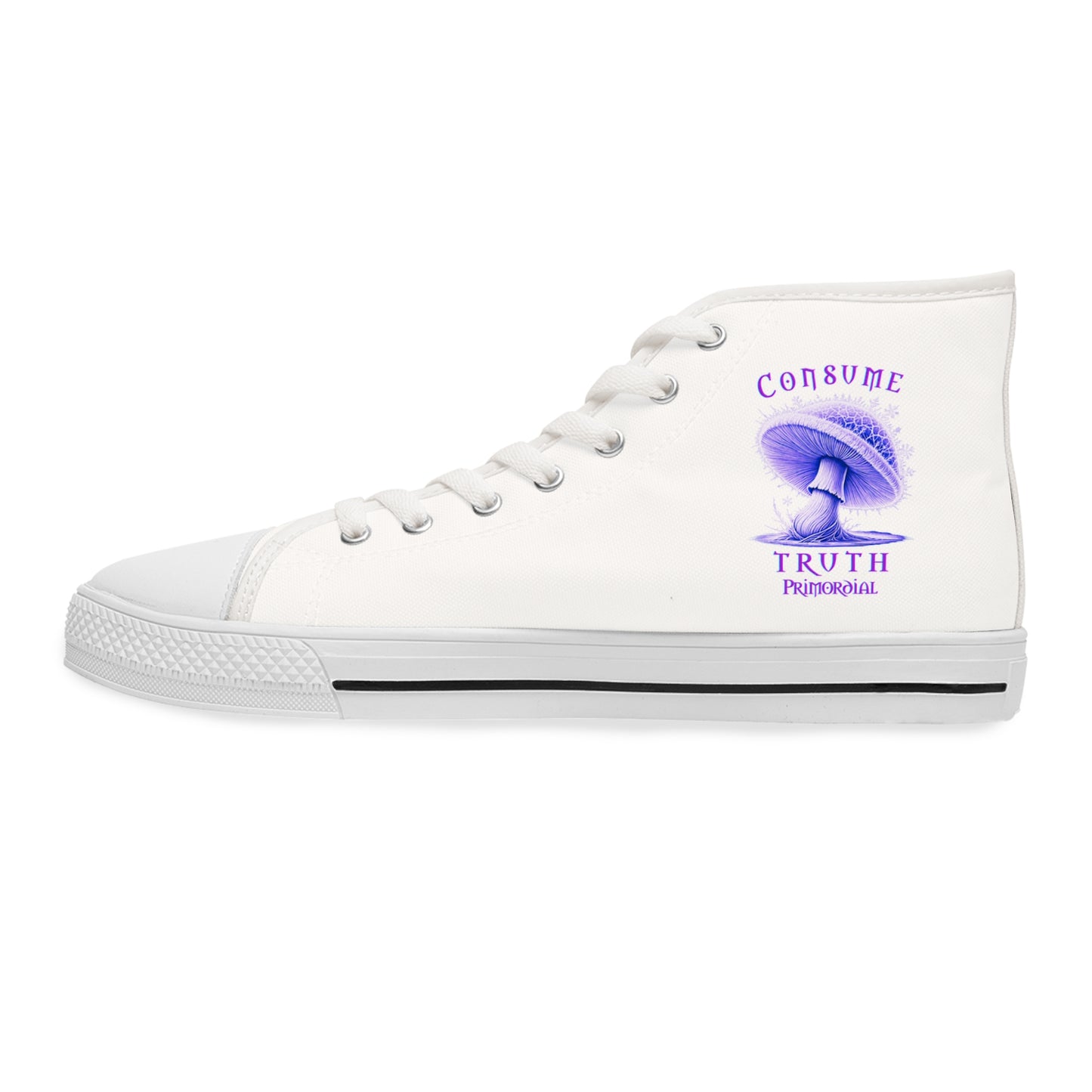 Bohemian Heart Women's High Top Sneakers - Colorful Canvas Casual Footwear