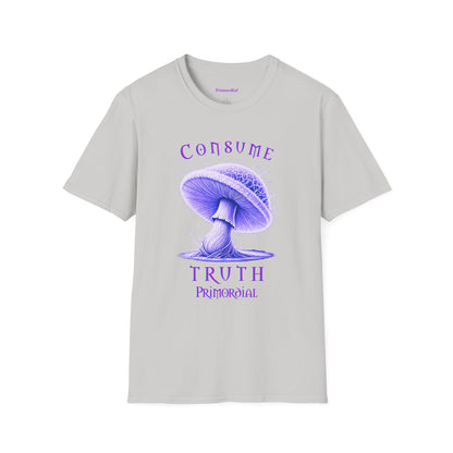 Consume Truth Unisex Softstyle T-Shirt - Psychedelic Mushroom Design