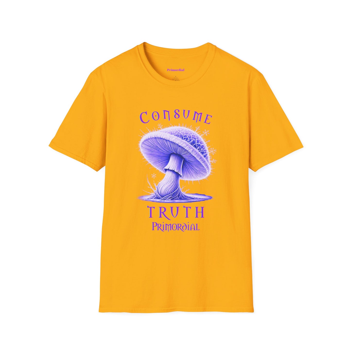 Consume Truth Unisex Softstyle T-Shirt - Psychedelic Mushroom Design