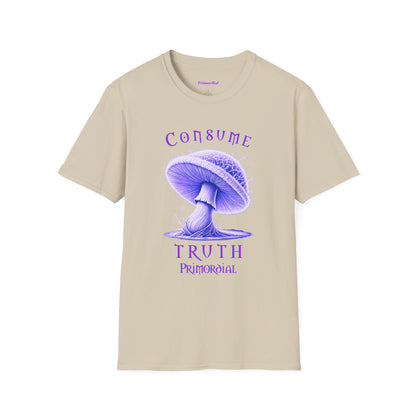 Consume Truth Unisex Softstyle T-Shirt - Psychedelic Mushroom Design