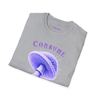 Consume Truth Unisex Softstyle T-Shirt - Psychedelic Mushroom Design