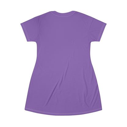 Vibrant Leaf Graphic T-Shirt Dress - Trendy Casual Wear for Summer Celebrations