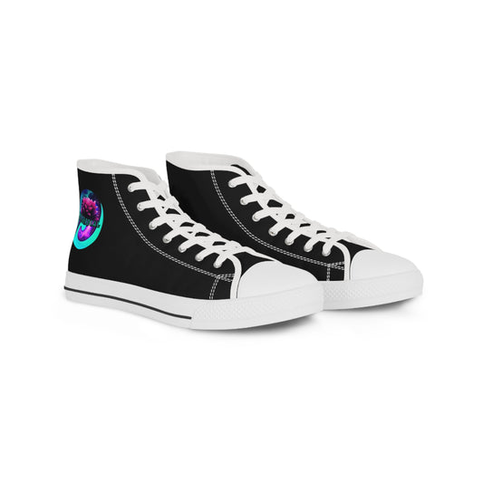 Men's High Top Sneakers with Colorful Cosmic Design - Trendy Comfortable Footwear for Everyday Style