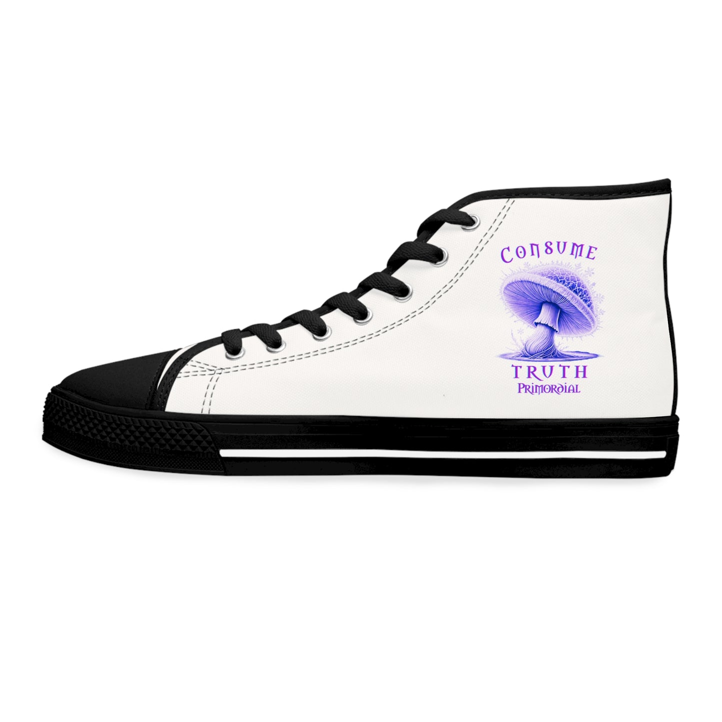 Bohemian Heart Women's High Top Sneakers - Colorful Canvas Casual Footwear