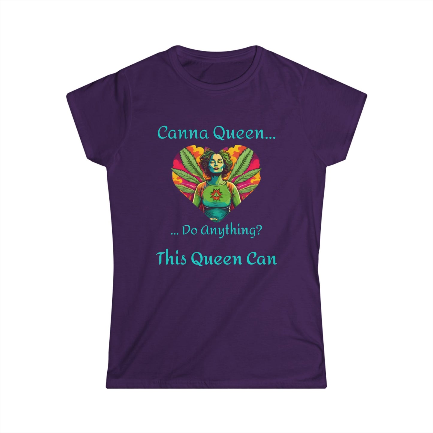 Canna Queen Women's Softstyle Tee - Fun Cannabis Graphic T-Shirt